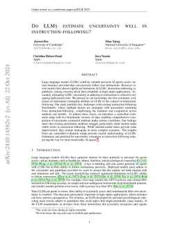 Do LLMs estimate uncertainty well in instruction-following?