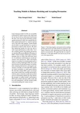 Teaching Models to Balance Resisting and Accepting Persuasion