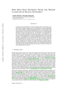 Data Diversity as Implicit Regularization: How Does Diversity Shape the Weight Space of Deep Neural Networks?