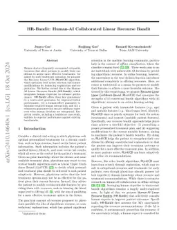 HR-Bandit: Human-AI Collaborated Linear Recourse Bandit