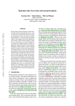 Real-time Factuality Assessment from Adversarial Feedback