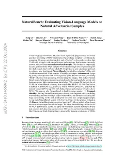 NaturalBench: Evaluating Vision-Language Models on Natural Adversarial Samples