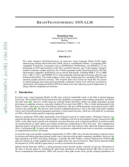 BrainTransformers: SNN-LLM
