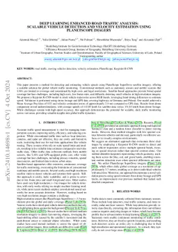 Deep Learning Enhanced Road Traffic Analysis: Scalable Vehicle Detection
  and Velocity Estimation Using PlanetScope Imagery