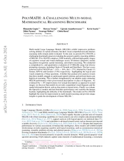 Polymath: A Challenging Multi-modal Mathematical Reasoning Benchmark