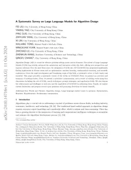 A Systematic Survey on Large Language Models for Algorithm Design