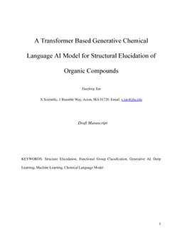 A Transformer Based Generative Chemical Language AI Model for Structural
  Elucidation of Organic Compounds