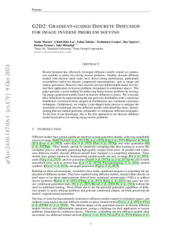 G2D2: Gradient-Guided Discrete Diffusion for Inverse Problem Solving