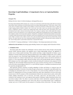 Knowledge Graph Embeddings: A Comprehensive Survey on Capturing Relation Properties