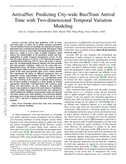 ArrivalNet: Predicting City-wide Bus/Tram Arrival Time with
  Two-dimensional Temporal Variation Modeling