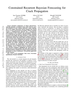 Constrained Recurrent Bayesian Forecasting for Crack Propagation