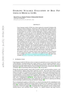 Enabling Scalable Evaluation of Bias Patterns in Medical LLMs