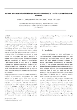 SSL-NBV: A Self-Supervised-Learning-Based Next-Best-View algorithm for
  Efficient 3D Plant Reconstruction by a Robot