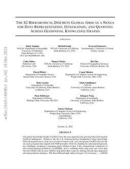 The S2 Hierarchical Discrete Global Grid as a Nexus for Data
  Representation, Integration, and Querying Across Geospatial Knowledge Graphs
