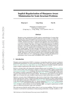 Implicit Regularization of Sharpness-Aware Minimization for
  Scale-Invariant Problems