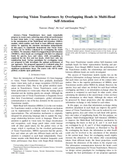 Improving Vision Transformers by Overlapping Heads in Multi-Head Self-Attention