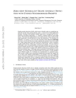 Zero-shot Generalist Graph Anomaly Detection with Unified Neighborhood Prompts