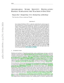 Adversarial Score identity Distillation: Rapidly Surpassing the Teacher
  in One Step