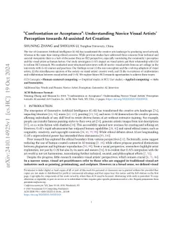 "Confrontation or Acceptance": Understanding Novice Visual Artists'
  Perception towards AI-assisted Art Creation