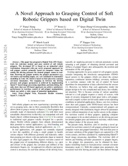 A Novel Approach to Grasping Control of Soft Robotic Grippers based on
  Digital Twin