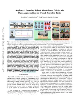 AugInsert: Learning Robust Visual-Force Policies via Data Augmentation for Object Assembly Tasks