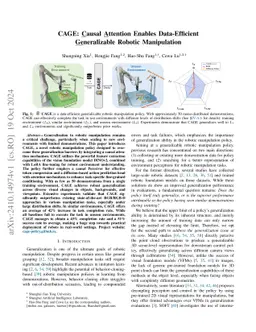 CAGE: Causal Attention Enables Data-Efficient Generalizable Robotic
  Manipulation