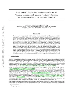 Reflexive Guidance: Improving OoDD in Vision-Language Models via Self-Guided Image-Adaptive Concept Generation