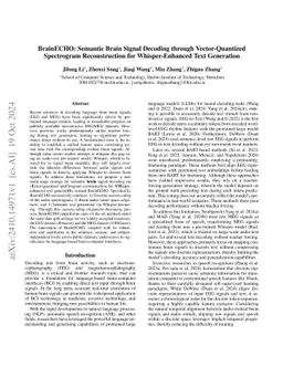 BrainECHO: Semantic Brain Signal Decoding through Vector-Quantized Spectrogram Reconstruction for Whisper-Enhanced Text Generation