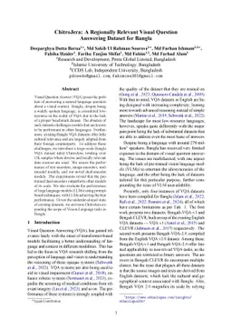 ChitroJera: A Regionally Relevant Visual Question Answering Dataset for Bangla