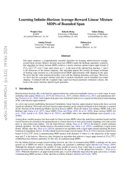 Learning Infinite-Horizon Average-Reward Linear Mixture MDPs of Bounded
  Span
