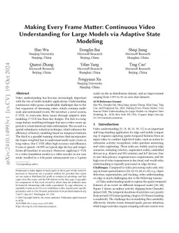 Making Every Frame Matter: Continuous Activity Recognition in Streaming Video via Adaptive Video Context Modeling