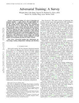 Adversarial Training: A Survey