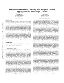 Personalized Federated Learning with Adaptive Feature Aggregation and
  Knowledge Transfer