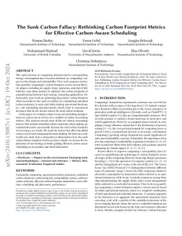 The Sunk Carbon Fallacy: Rethinking Carbon Footprint Metrics for
  Effective Carbon-Aware Scheduling