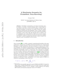 A Distribution Semantics for Probabilistic Term Rewriting