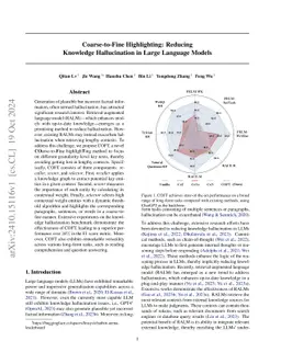 Coarse-to-Fine Highlighting: Reducing Knowledge Hallucination in Large
  Language Models