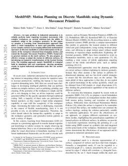 MeshDMP: Motion Planning on Discrete Manifolds using Dynamic Movement Primitives