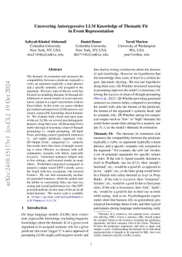 Uncovering Autoregressive LLM Knowledge of Thematic Fit in Event Representation
