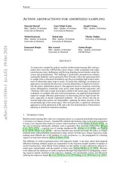Action abstractions for amortized sampling