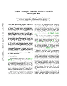 DataSeal: Ensuring the Verifiability of Private Computation on Encrypted
  Data