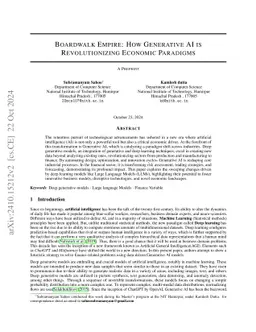 Boardwalk Empire: How Generative AI is Revolutionizing Economic
  Paradigms