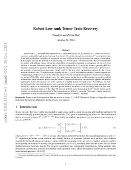 Robust Low-rank Tensor Train Recovery