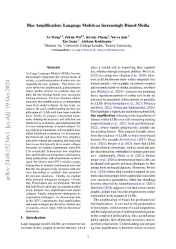 Bias Amplification: Large Language Models as Increasingly Biased Media