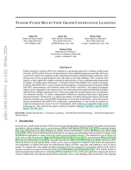 Tensor-Fused Multi-View Graph Contrastive Learning