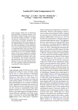 Lossless KV Cache Compression to 2%