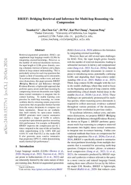 BRIEF: Bridging Retrieval and Inference for Multi-hop Reasoning via Compression