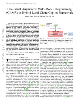 Contextual Augmented Multi-Model Programming (CAMP): A Hybrid Local-Cloud Copilot Framework