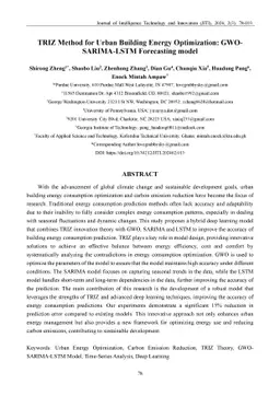 TRIZ Method for Urban Building Energy Optimization: GWO-SARIMA-LSTM
  Forecasting model