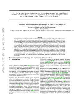 LAC: Graph Contrastive Learning with Learnable Augmentation in
  Continuous Space