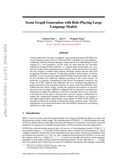 Scene Graph Generation with Role-Playing Large Language Models